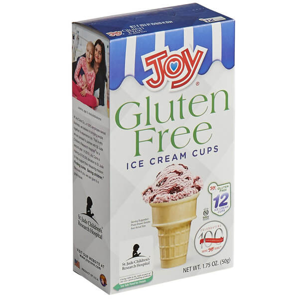 JOY Flat Bottom Gluten-Free Cake Cone - 12/Pack - Best before food